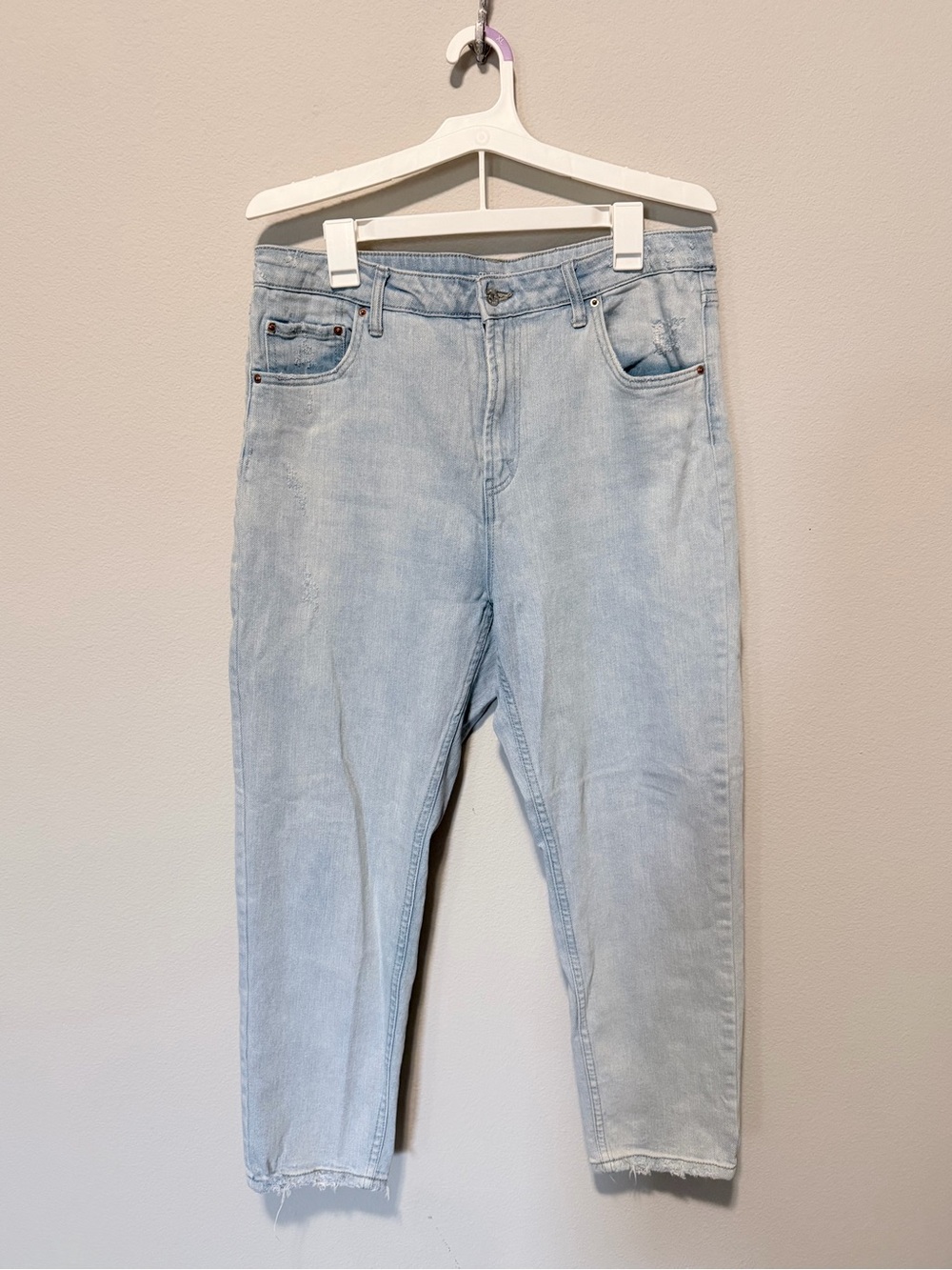 wild fable Light Blue Cropped High-Rise Mom Jeans